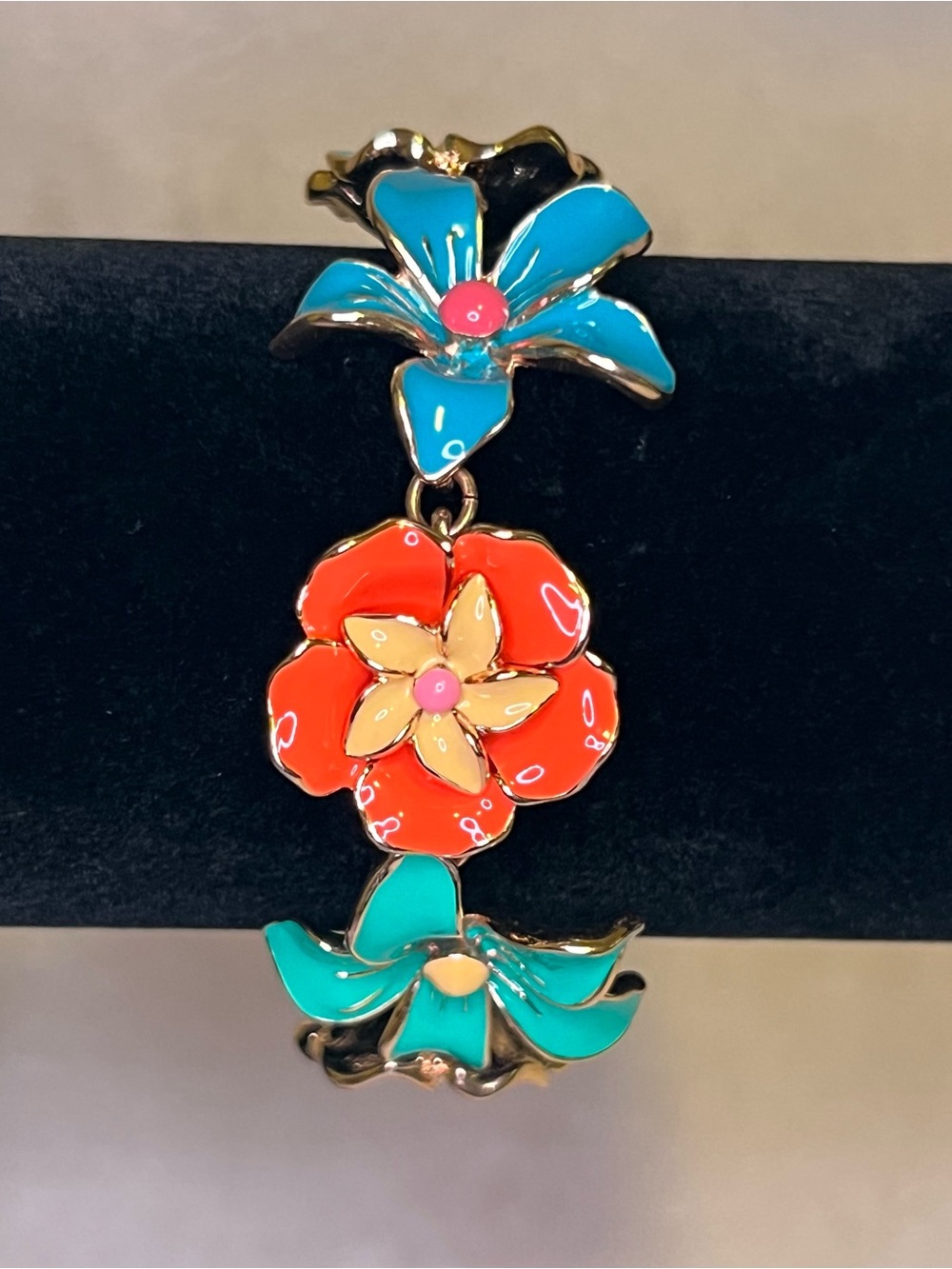 Talbots Colorful Floral Enamel Bracelet